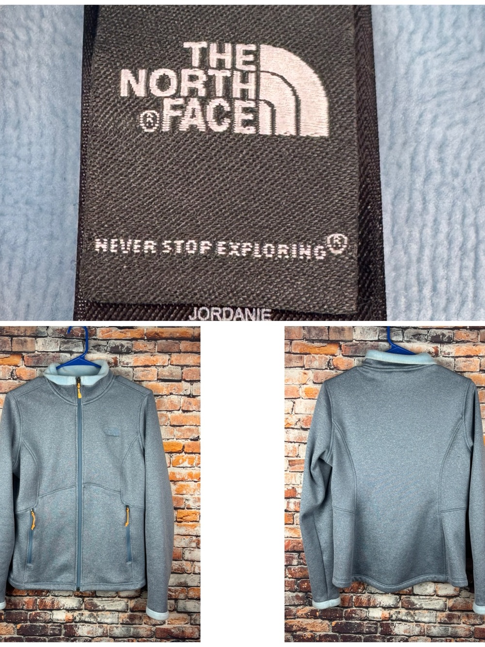 The North Face Women's Medium Agave Periwinkle Blue Full Zip Jacket
